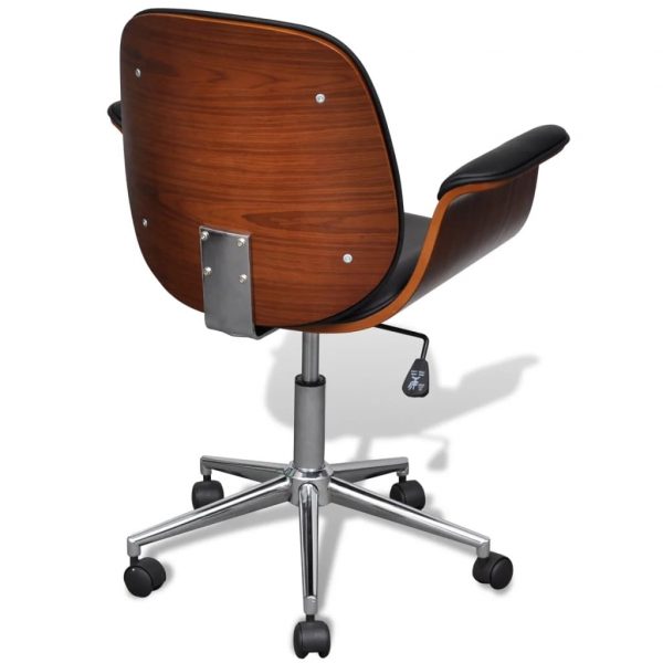 vidaXL Swivel Arm Chair Bent Wood