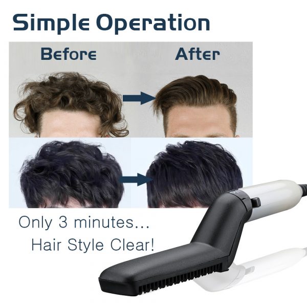 Electric Hair Straightener Brush,Men Quick Beard - Image 7