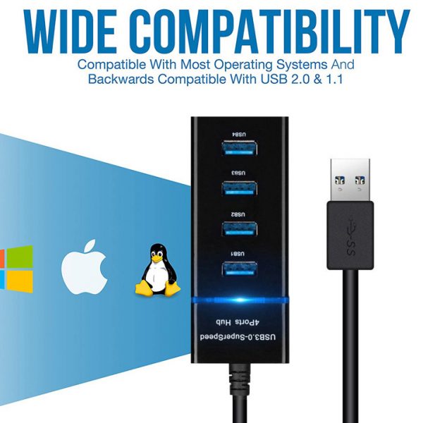 4 In 1 2.0 3.0 USB HUB Splitter High Speed - Image 3