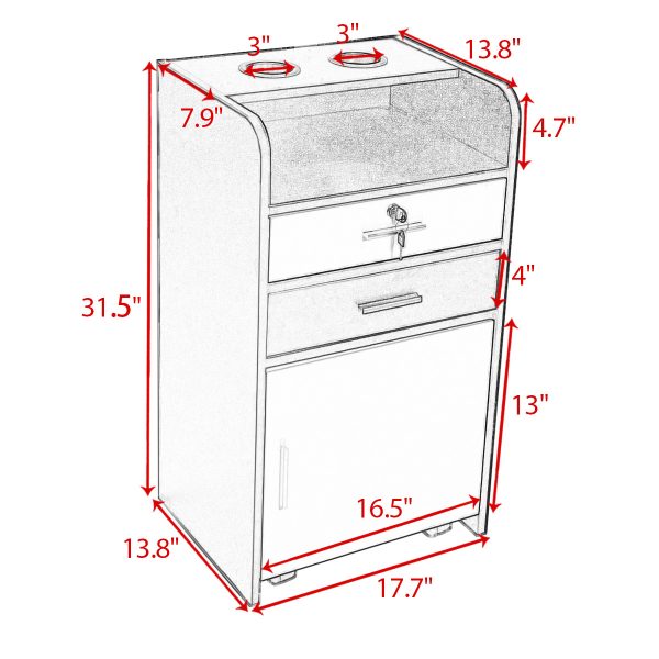 Fiberboard Barber Shop Cabinets - Image 4
