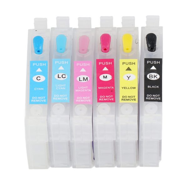 6 Colors Ink Cartridge with Permanent Chip - Image 2