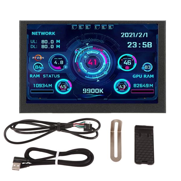 PC CPU Data Monitor 5in IPS USB C TYPE C for AIDA64