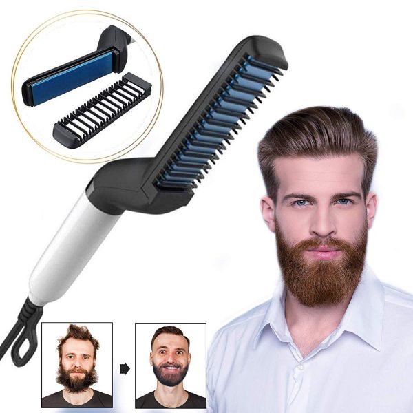 Electric Hair Straightener Brush,Men Quick Beard