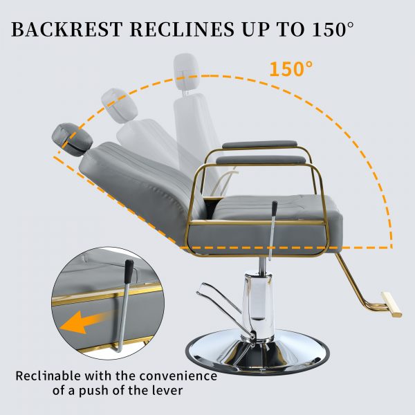 Metal Barber Salon Chair - Image 10