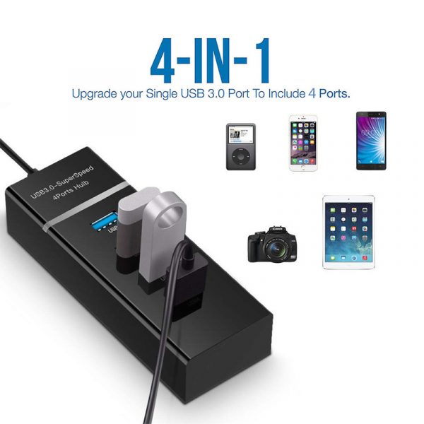 4 In 1 2.0 3.0 USB HUB Splitter High Speed