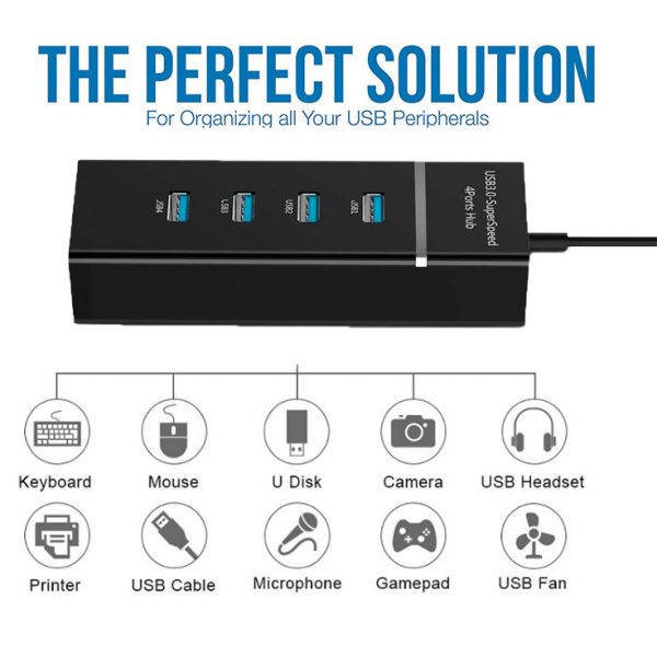 4 In 1 2.0 3.0 USB HUB Splitter High Speed - Image 4