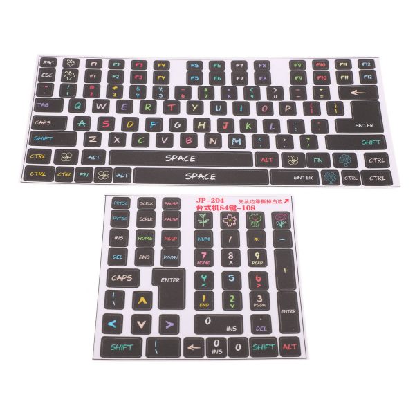 2 Pcs Keyboard Stickers PVC Decorative General Desktop - Image 7