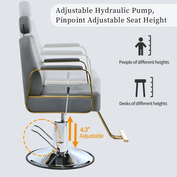 Metal Barber Salon Chair - Image 8