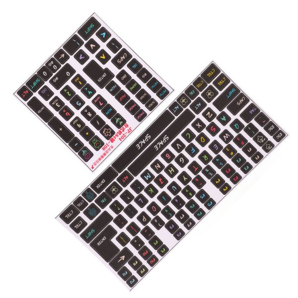 2 Pcs Keyboard Stickers PVC Decorative General Desktop - Image 4