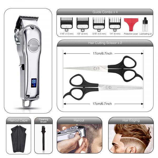 Men Hair Trimmer 3 in 1 IPX7 Waterproof Beard Trimmer - Image 3