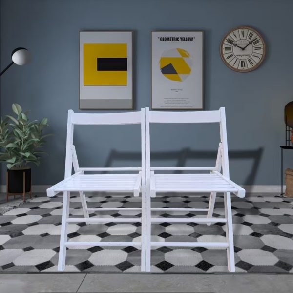 Foldable Chair In White - Image 7