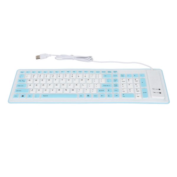 Foldable Silicone Keyboard 103 Keys USB Wired Silicon