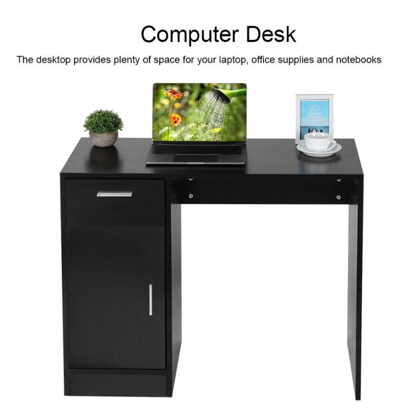 1 Drawer 1 Door Compact Computer PC Laptop Desk - Image 2