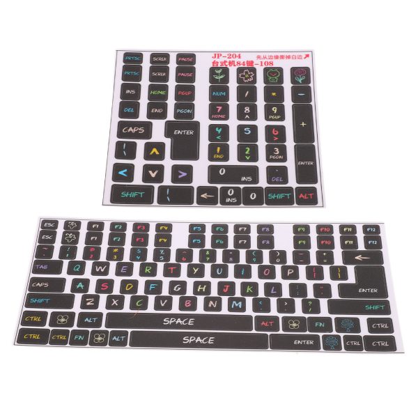 2 Pcs Keyboard Stickers PVC Decorative General Desktop - Image 8