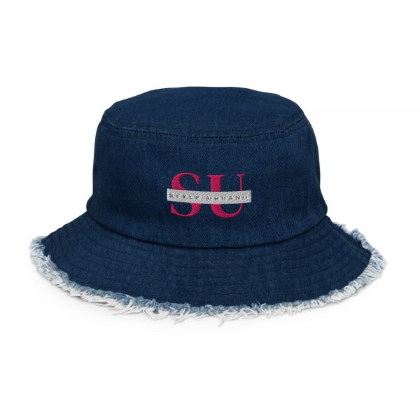 Distressed denim bucket hat - Image 2