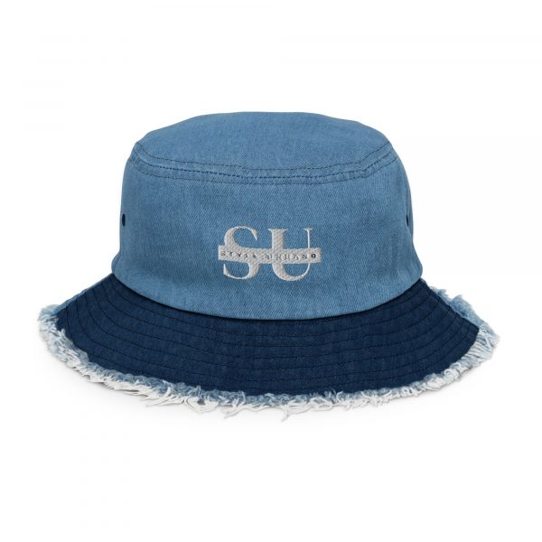 Distressed denim bucket hat - Image 3