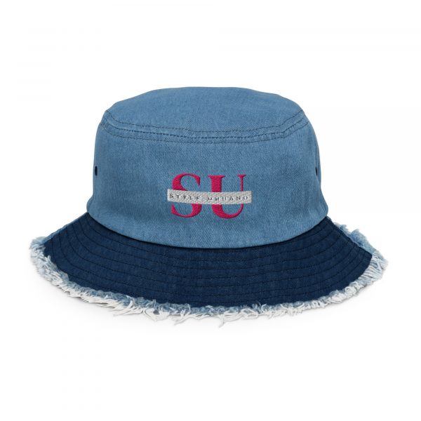 Distressed denim bucket hat - Image 3