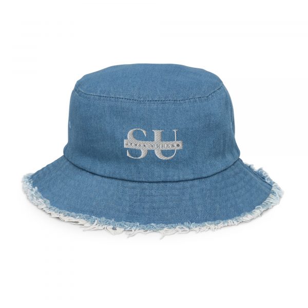 Distressed denim bucket hat - Image 4