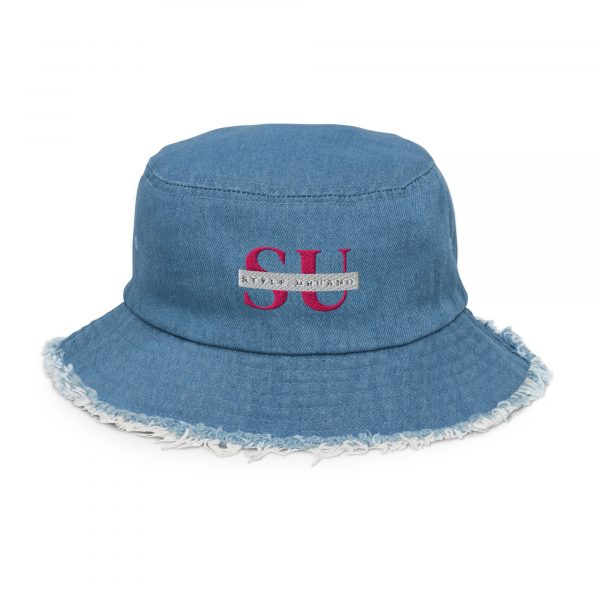 Distressed denim bucket hat - Image 4