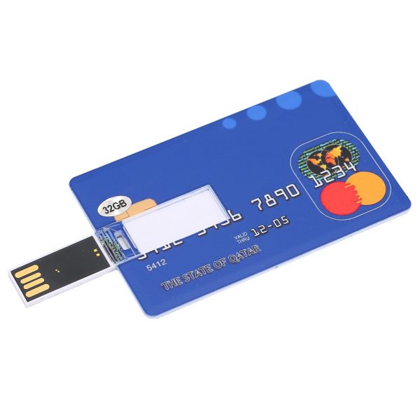 Card Shaped U Disk Simple Unique USB Flash Drive for Data Storage File Transfer (32GB) - Image 10