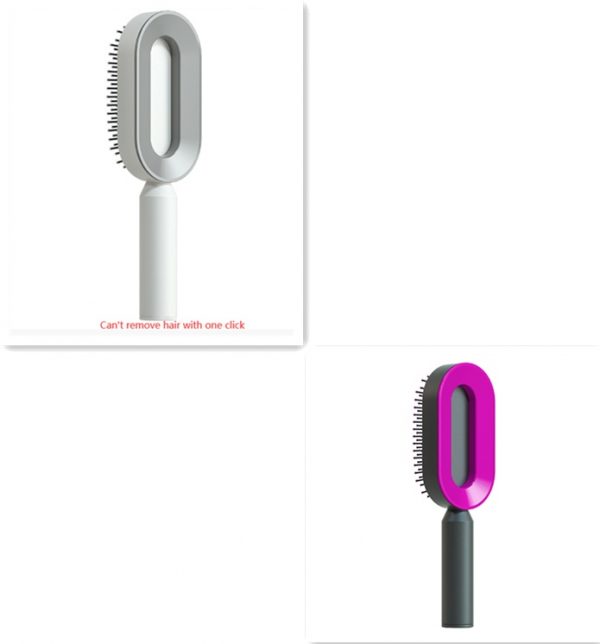 Self Cleaning Hair Brush For Women One-key C - Image 7