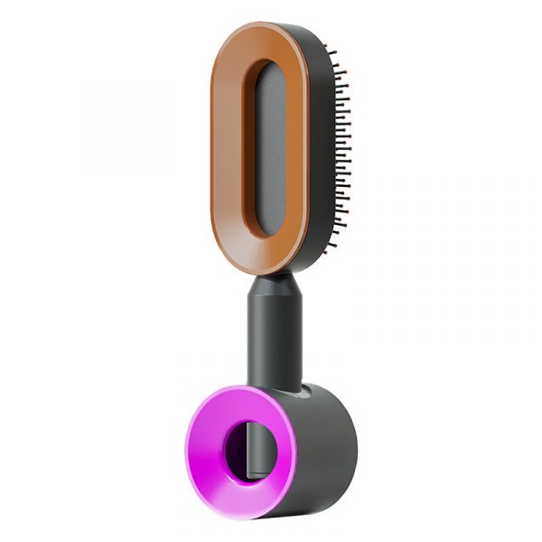 Self Cleaning Hair Brush For Women One-key C - Image 2