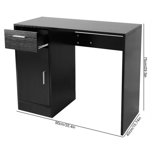 1 Drawer 1 Door Compact Computer PC Laptop Desk - Image 9