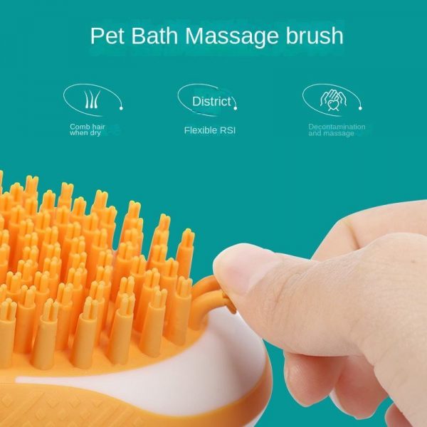 Dog Cat Bath Brush 2-in-1 Pet SPA Massage Comb - Image 10