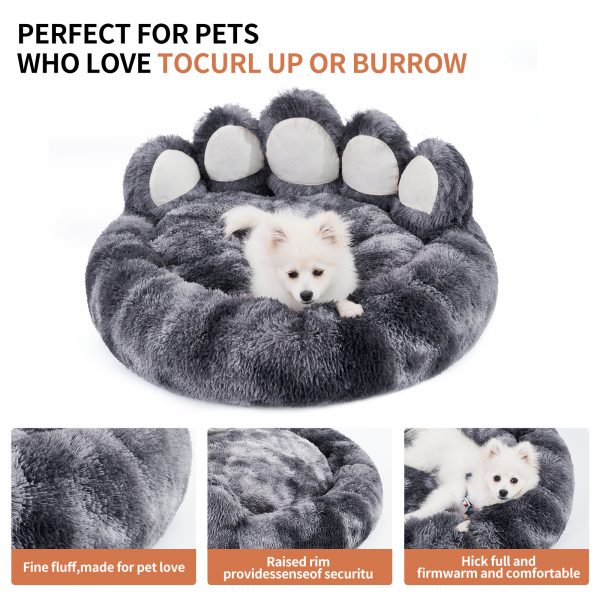 Cute Dog Bear Paw Shape Dog Bed, Dog Beds - Image 9