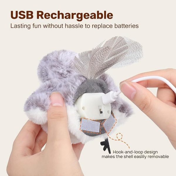 Cat Toys Flapping Bird No Flying,Lifelike Sandpiper Chirp Tweet Toys - Image 7
