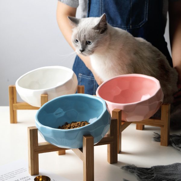 Pet bowl oblique mouth cat bowl food bowl dog