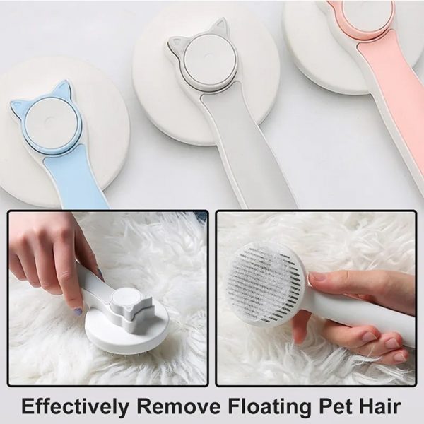 Cat Grooming Brush, Self Cleaning Slicker - Image 3