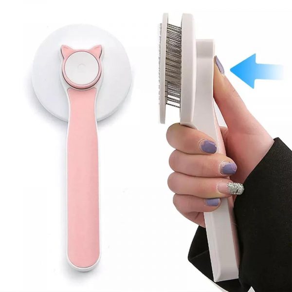 Cat Grooming Brush, Self Cleaning Slicker - Image 7