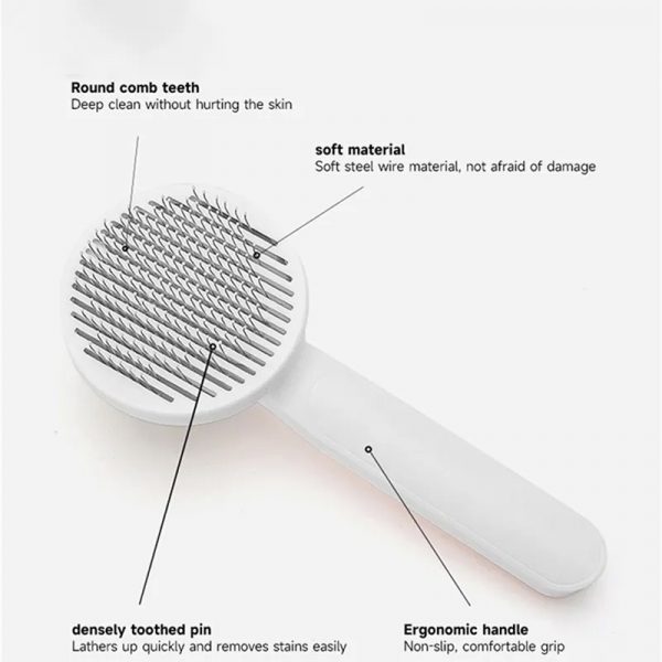 Cat Grooming Brush, Self Cleaning Slicker - Image 9