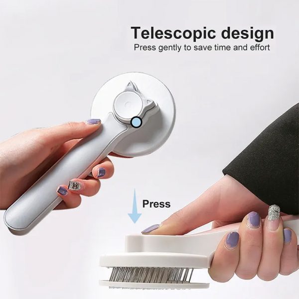 Cat Grooming Brush, Self Cleaning Slicker - Image 6