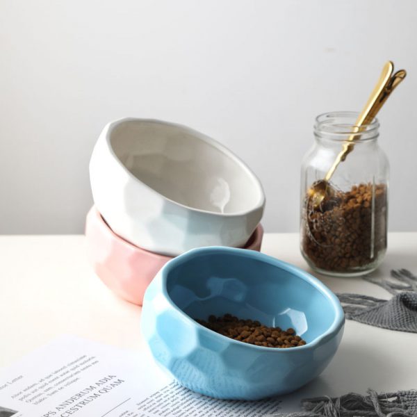 Pet bowl oblique mouth cat bowl food bowl dog - Image 3