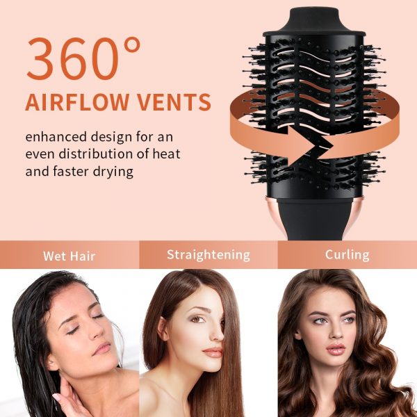 Wholesale 3 In 1 Electric Blow Dry Brush One Step Hair Dryer High Power - Image 4