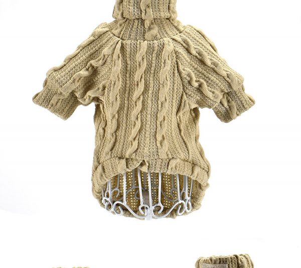 Dog Sweater Turtleneck Solid Color Dogs Clothe - Image 7