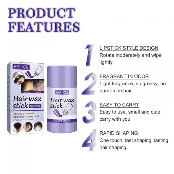 EELHOE Hair Wax Stick Broken Hair Polishing Hair - Image 5
