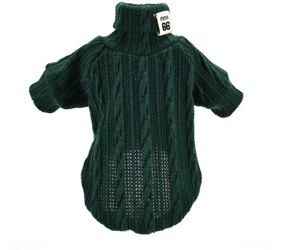 Dog Sweater Turtleneck Solid Color Dogs Clothe - Image 9