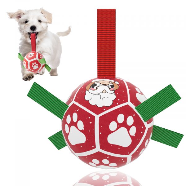 Interactive Dog Toys, Dog Soccer Ball With Straps - Image 3
