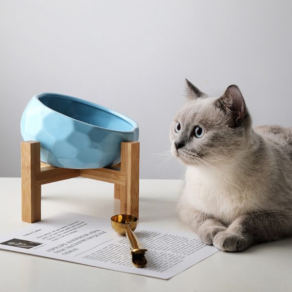 Pet bowl oblique mouth cat bowl food bowl dog - Image 2