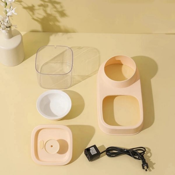 Cat Water Dispenser And Feeding Bowl 2-in-1, Dry - Image 3