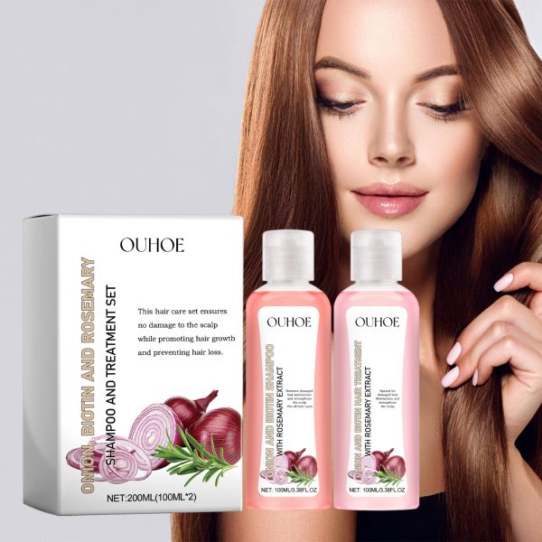 OUHOE Onion Biotin Rosemary Shampoo Set