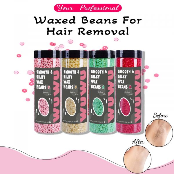 Hard Wax Beads 1600g Set, 400G X 4 Bottles - Image 4