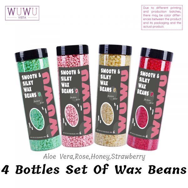 Hard Wax Beads 1600g Set, 400G X 4 Bottles - Image 5