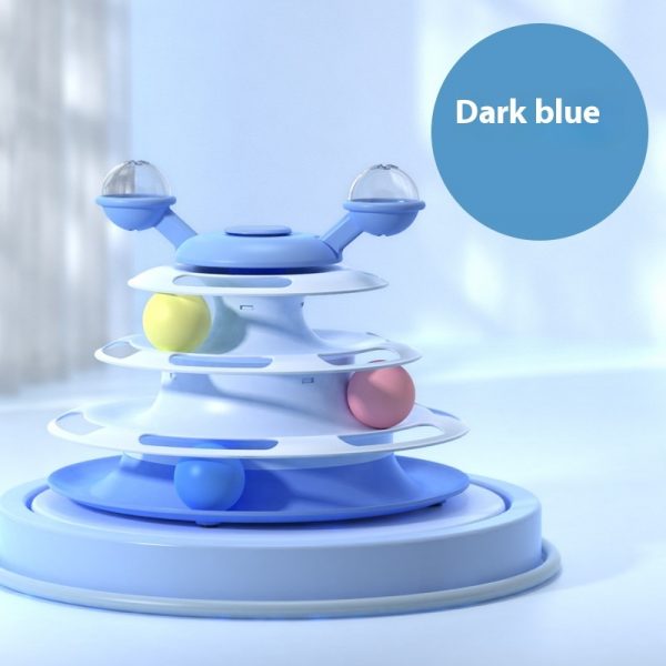 4 Levels Cat Toy Tower Turntable Roller Balls Toys - Image 5