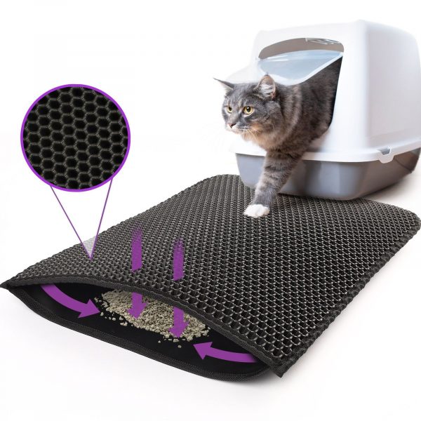Kitty Cat Litter Mat Trapping Honeycomb Double Layess
