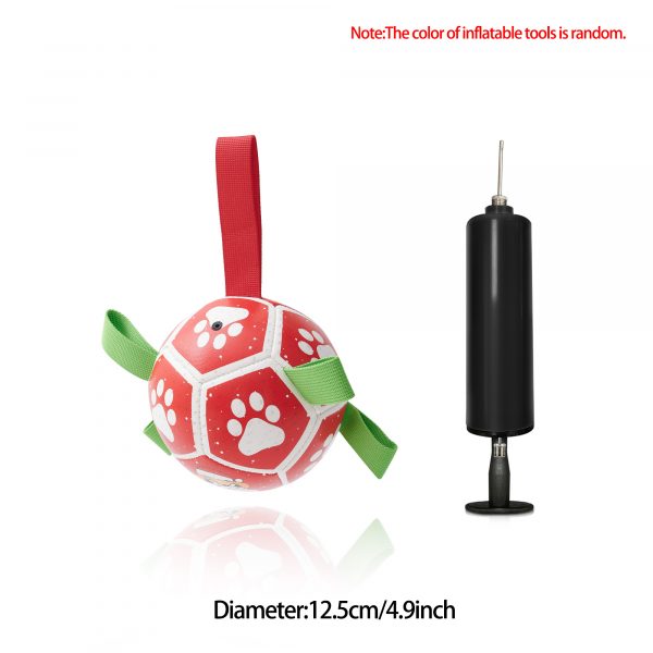 Interactive Dog Toys, Dog Soccer Ball With Straps - Image 2