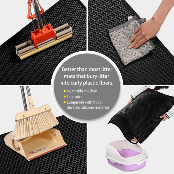 Kitty Cat Litter Mat Trapping Honeycomb Double Layess - Image 6
